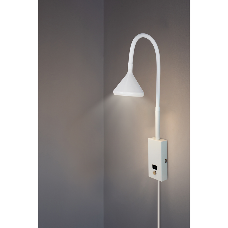 LIGA BRASSO HVID LED OG USB VÆGLAMPE - Fejl på