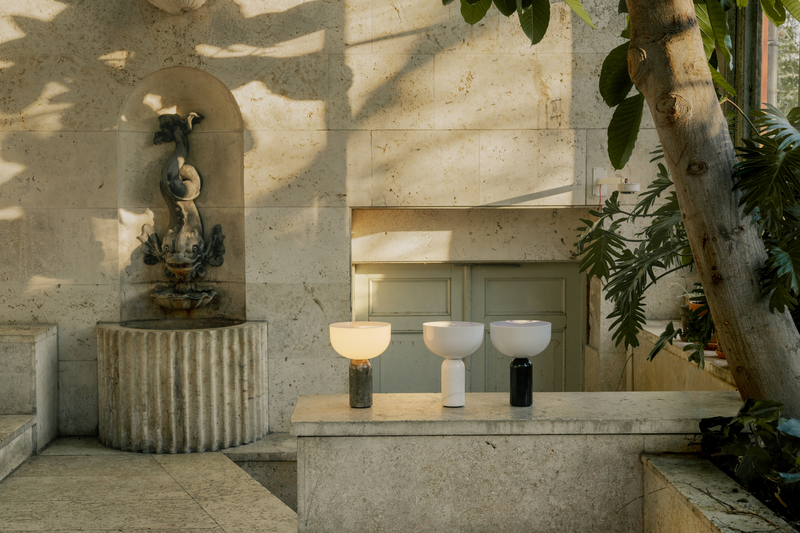 New Works Kizu Portable Bordlampe Hvid Marmor